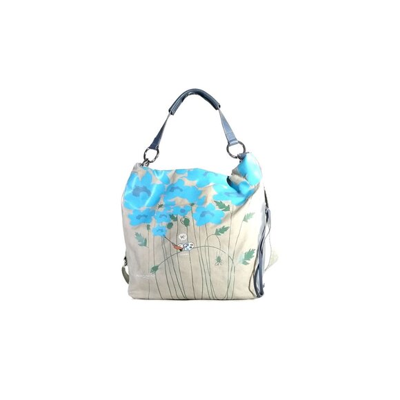 Nannini Palmiro Large Duck Bag Limited Edition Canvas w/ Floral Print - Picture 1 of 11